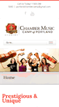 Mobile Screenshot of chambermusiccampofportland.com